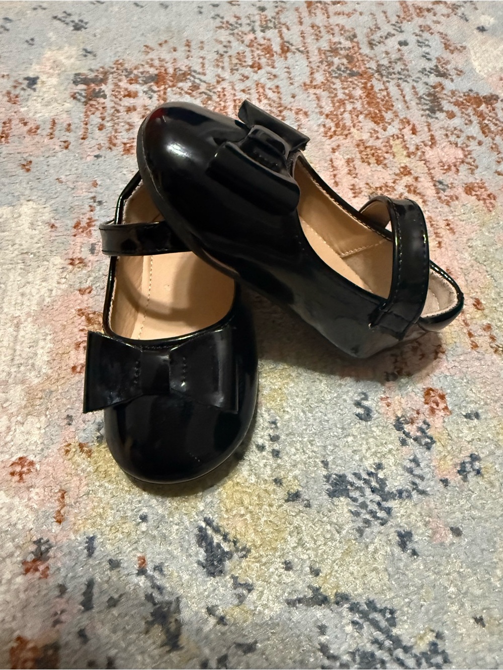 Mary Jane Black Patent Bow Dress Shoes for Kids